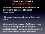 Review how refraction and reflection govern the behavior of light at