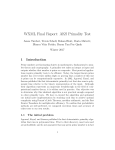 WXML Final Report: AKS Primality Test