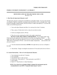visible spectroscopy - Purdue University Chemistry Department