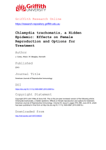 Chlamydia trachomatis, a Hidden Epidemic: Effects on Female