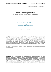 Trade in Tasks, Tariff Policy and Effective Protection Rates