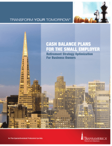 cash balance plans for the small employer