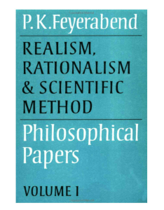 Realism, rationalism and scientific method