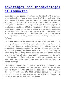 Advantages and Disadvantages of Abamectin,The Comparison of