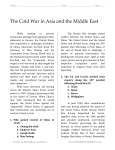 The Cold War in Asia and the Middle East
