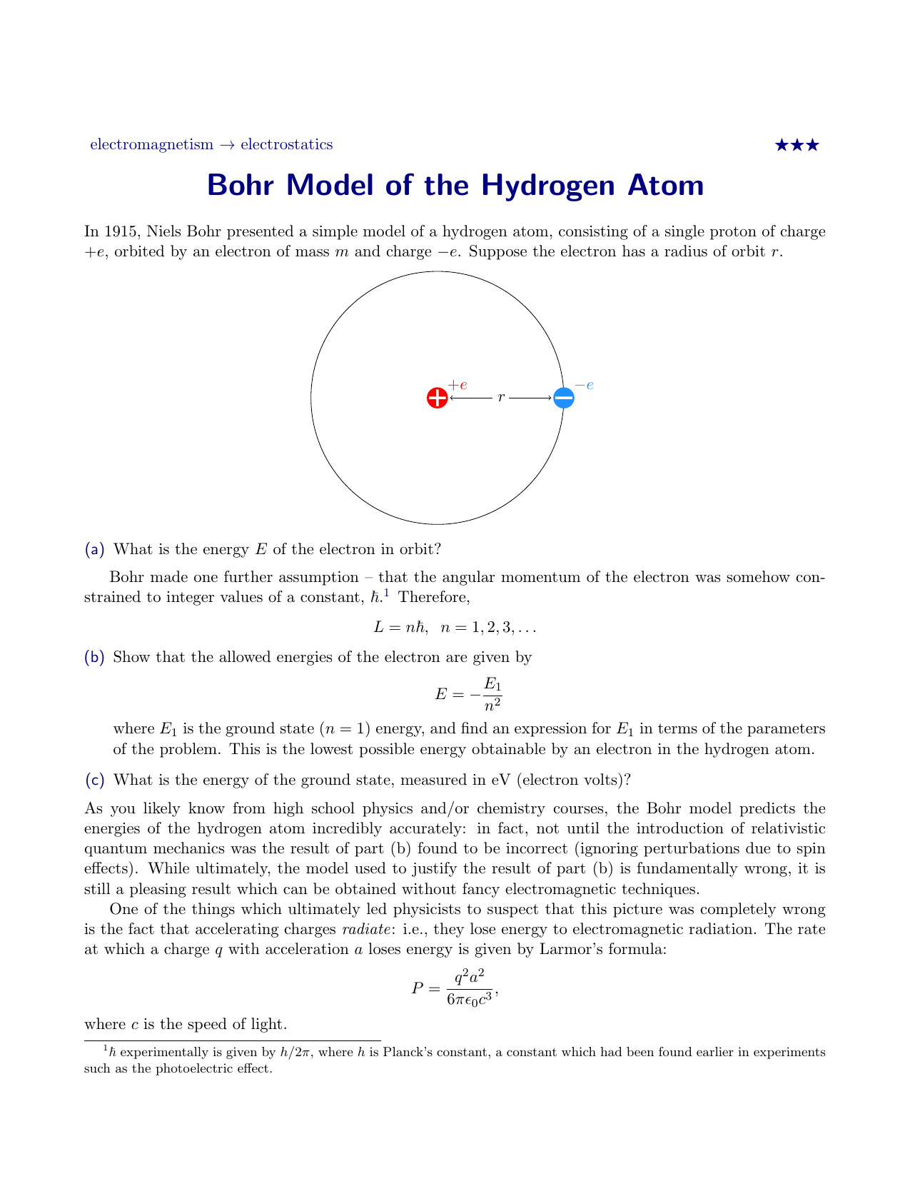 Simple Hydrogen Model
