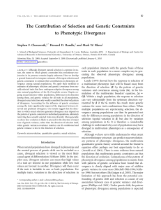 The Contribution of Selection and Genetic Constraints to Phenotypic