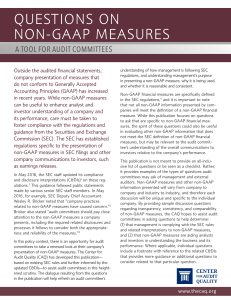 questions on non-gaap measures