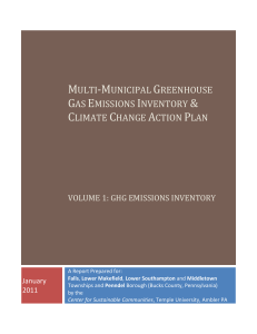 MULTI‐MUNICIPAL GREENHOUSE GAS EMISSIONS INVENTORY