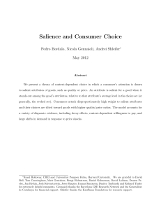 Salience and Consumer Choice