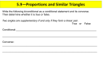 5.9—Proportions and Similar Triangles Objective