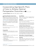 Incorporating Age-Specific Plans of Care to Achieve Optimal
