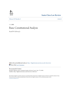 Basic Constitutional Analysis - Santa Clara Law Digital Commons