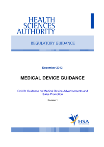 GN-08 Guidance on Medical Devices Advertisements and