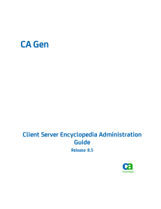 CA Gen Client Server Encyclopedia