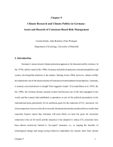 Chapter 9 Climate Research and Climate Politics in Germany