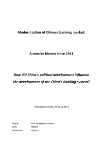Modernization of Chinese banking market: A