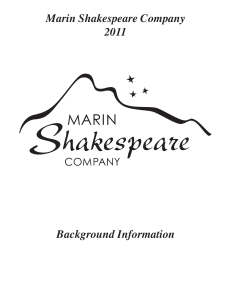 Marin Shakespeare Company 2011 Background