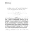 Armenian Question and Western Public Opinion (From the Congress