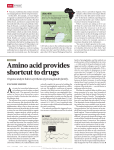 Amino acid provides shortcut to drugs