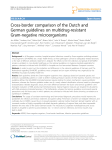 Cross-border comparison of the Dutch and German guidelines