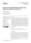 Group versus Individual Reward in the Asch Experiment without