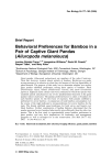 Behavioral preferences for bamboo in a pair of captive giant pandas