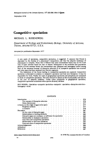 Competitive speciation