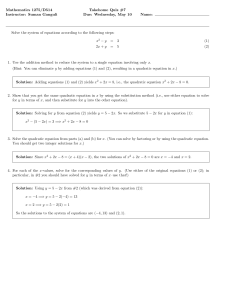 Quiz #7 Solutions - City Tech OpenLab