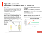 Application Overview: Simplified I/V Characterization of Transistors