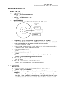 Oceanography Review for Final