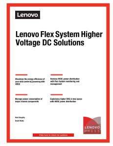 Lenovo Flex System Higher Voltage DC Solutions