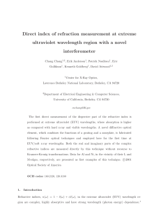 Direct index of refraction measurement at extreme