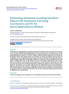 Estimating Aluminum Leaching into Meat Baked with Aluminum Foil