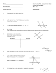 Parallel Lines and Angles Parent Signature