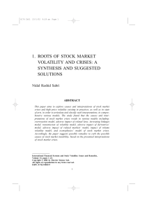 1. ROOTS OF STOCK MARKET VOLATILITY AND CRISES: A