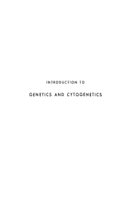 genetics and cytogenetics