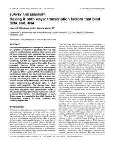 Having it both ways: transcription factors that bind DNA and RNA