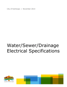 Water/Sewer/Drainage Electrical Specifications