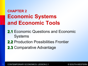 Chapter 2 Economic Systems and Economic Tools