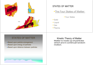 •The Four States of Matter