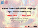 Game Theory and Natural Language
