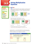 Solving Multiplication Equations