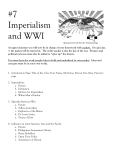 #7 Imperialism and WWI
