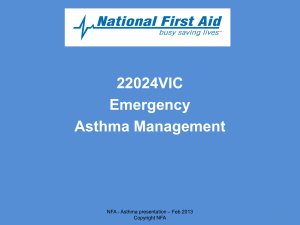 Asthma - National First Aid