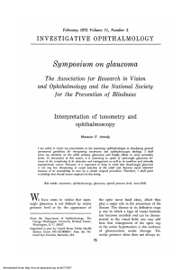Interpretation of Tonometry and Ophthalmoscopy