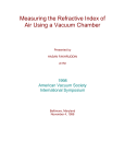 Measuring Refractive Index of Air w/ Vacuum