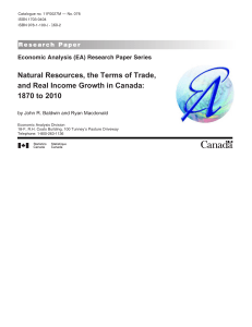 Natural Resources, the Terms of Trade, and Real Income Growth in