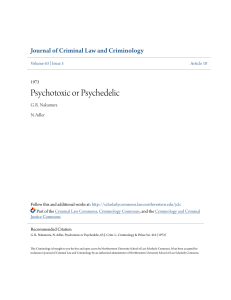 Psychotoxic or Psychedelic - Scholarly Commons