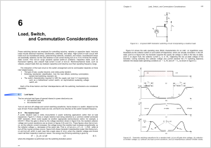 Load, Switch, and Commutation Considerations